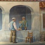 San Sperate murales Angelo Pilloni Portico con Bambini