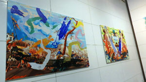 David Salle Tapestries Battles Allegories 350 madison avenue new york lever house art collection