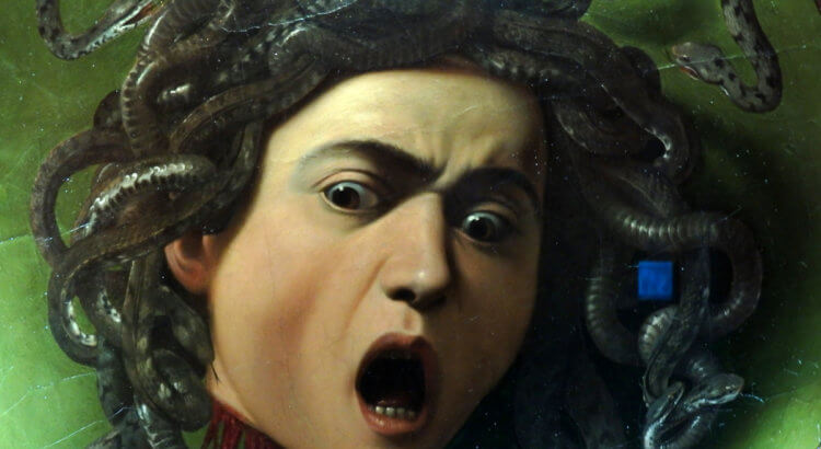 caravaggio medusa uffizi firenze