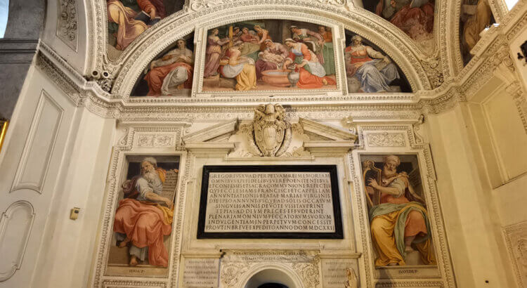 san francesco a ripa cappella cstellani affreschi giovan battista ricci