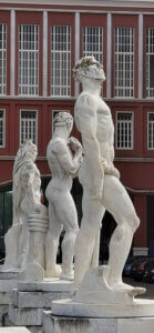 roma foro mussolini stadio dei marni statue scalatore aosta