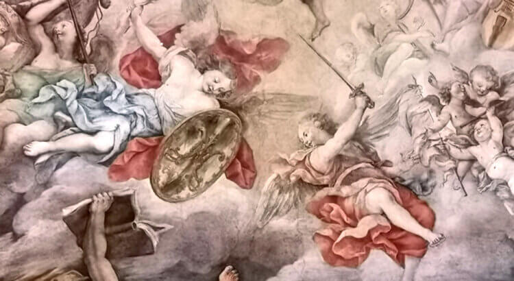 gian domenico cerrini affresco volta santa maria della vittoria