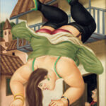 botero donna che cade dal balcone