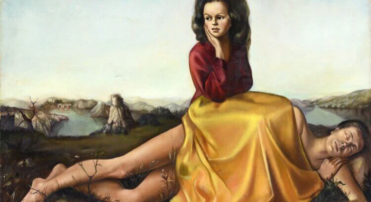 Leonor-Fini-Femme-assise-sur-un-homme-nu-