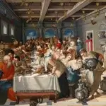 Michele Damaskinos Nozze di Cana da J. Tintoretto Museo Correr Venezia